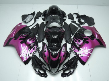 Compra Carenados Moto Suzuki GSXR 1300 Hayabusa 2008-2020 - Negro Brillante Púrpura Llama