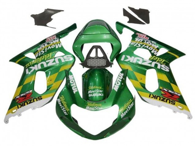 Compra Carenados Moto Suzuki GSXR1000 2000-2002 - Verde Amarillo Blanco Motul