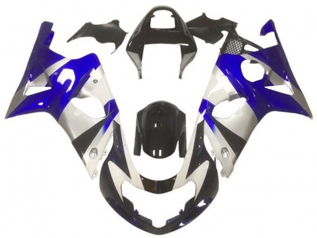 Compra Carenados Moto Suzuki GSXR1000 2000-2002 - Plata Azul Negro Brillante