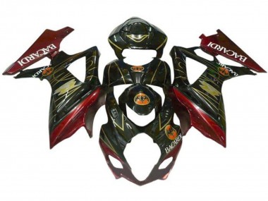 Compra Carenados Moto Suzuki GSXR 1000 2005-2006 - Negro Rojo Oro BACARDI