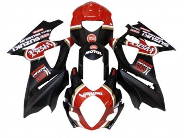 Compra Carenados Moto Suzuki GSXR 1000 2005-2006 - Negro Mate Rojo Lucky Strike