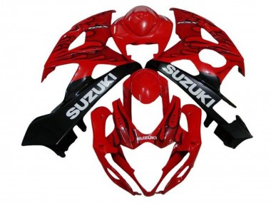 Compra Carenados Moto Suzuki GSXR 1000 2005-2006 - Rojo Negro Llama Blanco