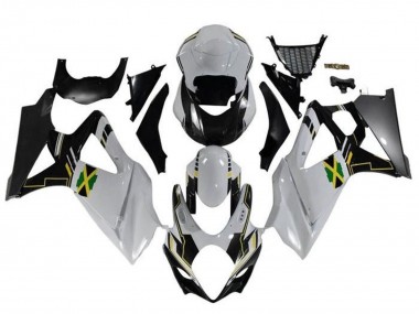 Compra Carenados Moto Suzuki GSXR 1000 2005-2006 - Blanco Negro Amarillo Jamaica