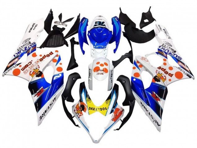 Compra Carenados Moto Suzuki GSXR 1000 2005-2006 - Blanco Azul Naranja Amarillo Dark Dog