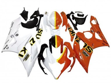 Compra Carenados Moto Suzuki GSXR 1000 2005-2006 - Blanco Naranja Amarillo Dividir