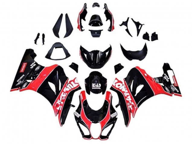 Compra Carenados Moto Suzuki GSXR1000 2017-2024 - Negro Brillante Rojo Blanco Pinstripe