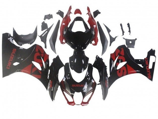 Compra Carenados Moto Suzuki GSXR1000 2017-2024 - Negro Rojo Oscuro