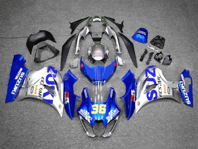 Compra Carenados Moto Suzuki GSXR1000 2017-2024 - Azul Plata Ecstar 36