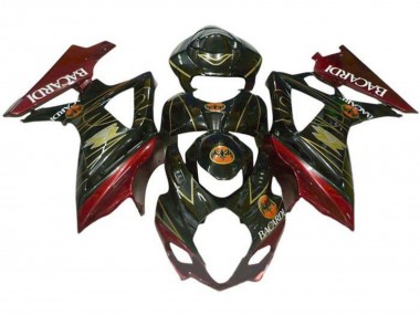 Compra Carenados Moto Suzuki GSXR 1000 2007-2008 - Negro Rojo Oro BACARDI