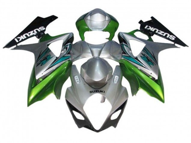 Compra Carenados Moto Suzuki GSXR 1000 2007-2008 - Plata Verde Negro