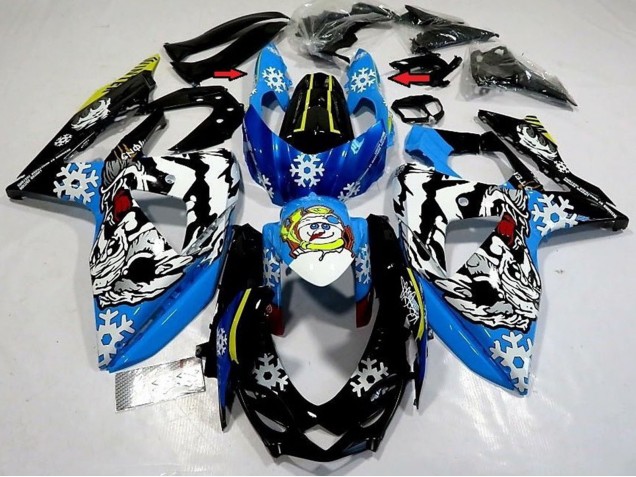 Compra Carenados Moto Suzuki GSXR 1000 2009-2016 - Azul Negro Blanco Nieve