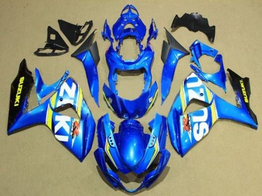 Compra Carenados Moto Suzuki GSXR 1000 2009-2016 - Azul Blanco Amarillo Raya Negro