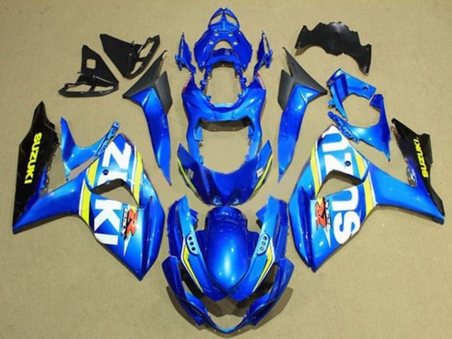 Compra Carenados Moto Suzuki GSXR 1000 2009-2016 - Azul Blanco Amarillo Raya Negro