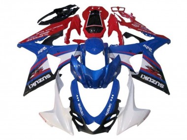 Compra Carenados Moto Suzuki GSXR 1000 2009-2016 - Azul Blanco Rojo Negro Raya