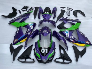Compra Carenados Moto Suzuki GSXR 1000 2009-2016 - Púrpura Verde Negro Amarillo 01