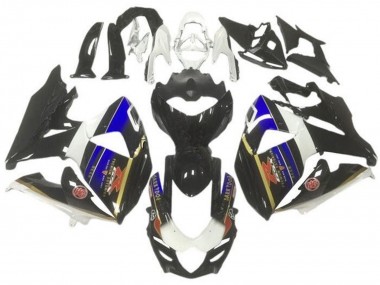 Compra Carenados Moto Suzuki GSXR 1000 2009-2016 - Blanco Azul Negro Oro Raya