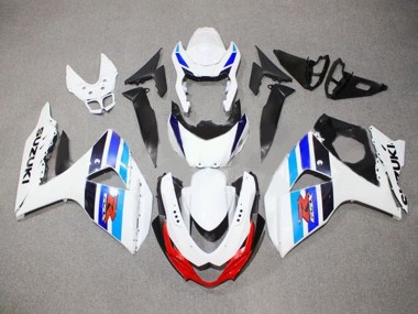 Compra Carenados Moto Suzuki GSXR 1000 2009-2016 - Blanco Azul Rojo Negro Raya