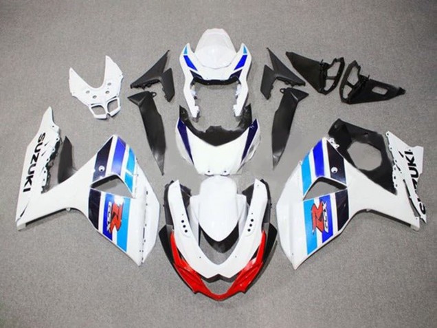 Compra Carenados Moto Suzuki GSXR 1000 2009-2016 - Blanco Azul Rojo Negro Raya