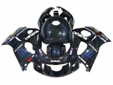 Compra Carenados Moto Suzuki GSXR 600 / GSXR 750 1996-2000 - Negro Azul Oscuro Monstruo