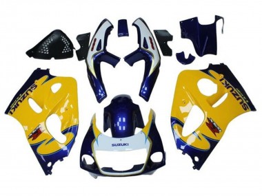 Compra Carenados Moto Suzuki GSXR 600 / GSXR 750 1996-2000 - Amarillo Azul Tribal