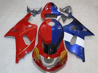 Compra Carenados Moto Suzuki GSXR 600 / GSXR 750 2001-2003 - Rojo Azul Dividir Oro