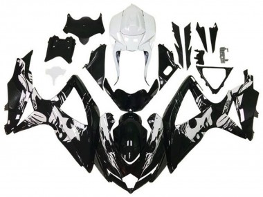 Compra Carenados Moto Suzuki GSXR 600 / GSXR 750 2008-2010 - Blanco Negro Brillante Leyla