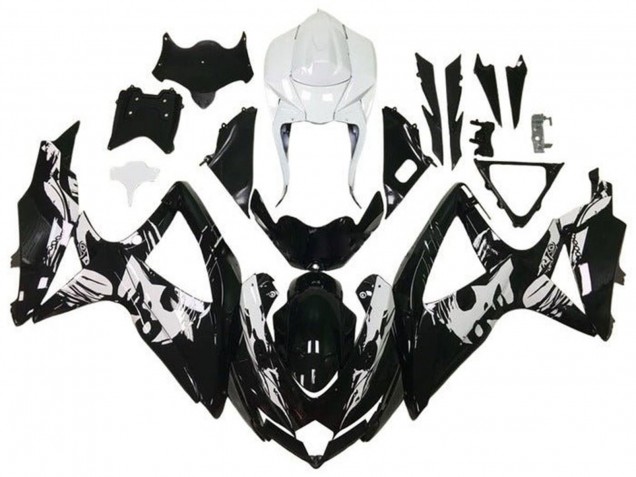 Compra Carenados Moto Suzuki GSXR 600 / GSXR 750 2008-2010 - Blanco Negro Brillante Leyla