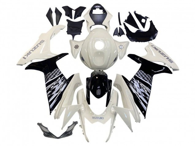 Compra Carenado Moto Suzuki GSXR 600 / GSXR 750 2011-2024 - Blanco Negro Brillante
