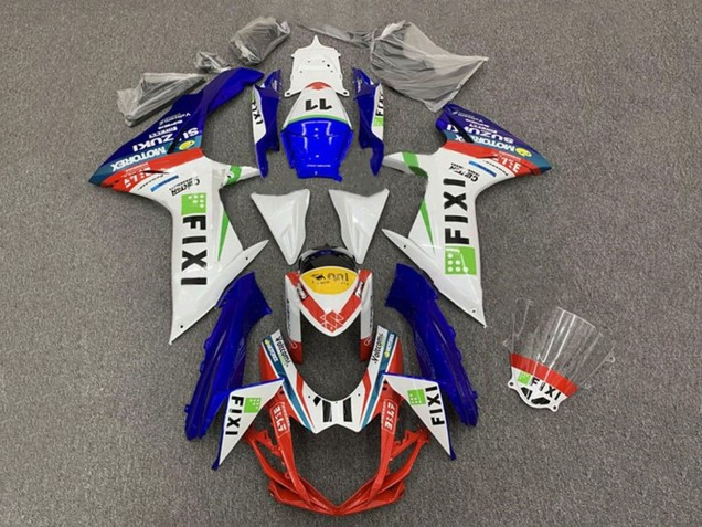 Compra Carenados Moto Suzuki GSXR 600 / GSXR 750 2011-2024 - Blanco Azul Amarillo Rojo Verde Fixi 11