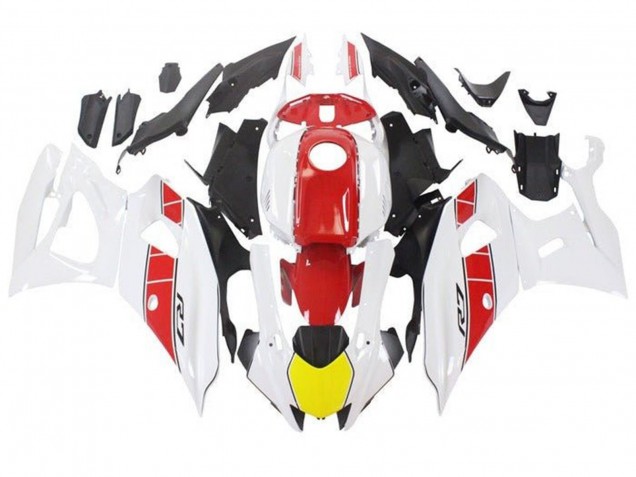 Compra Carenados Moto Yamaha YZF R7 2021-2024 - Blanco Amarillo Rojo Raya