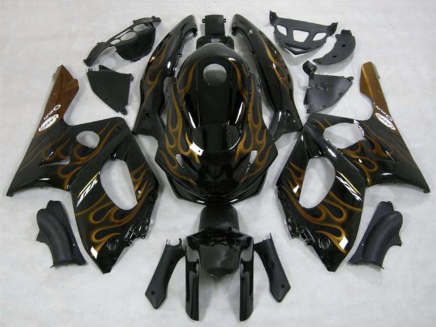 Compra Carenados Moto Yamaha YZF600R Thundercat 1996-2007 - Negro Oro Oscuro Llama