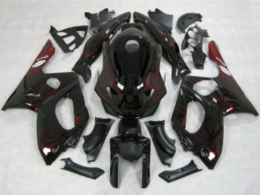 Compra Carenados Moto Yamaha YZF600R Thundercat 1996-2007 - Negro Brillante Rojo Llama