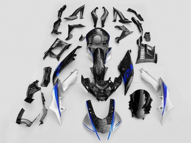 Compra Carenados Moto Yamaha YZF R3/R25 2019-2021 - Blanco Azul Negro Falsificado FibraCarbono Estilo