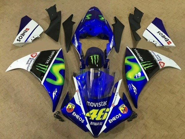 Compra Carenados Moto Yamaha YZF 1000 R1 2009-2011 - Azul Blanco Negro Verde MoviStar Monstruo