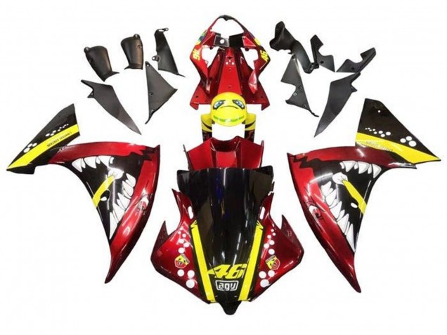 Compra Carenados Moto Yamaha YZF 1000 R1 2009-2011 - Rojo Amarillo Negro Tiburón
