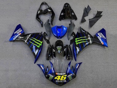 Compra Carenados Moto Yamaha YZF 1000 R1 2012-2014 - Negro Brillante Azul Verde Monstruo Energy ENEOS Yamalube
