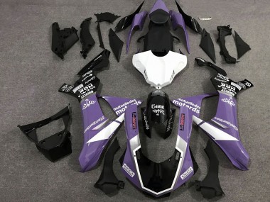 Compra Carenados Moto Yamaha YZF 1000 R1 2015-2019 - Púrpura Blanco Negro Brillante Motul SAM
