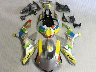 Compra Carenados Moto Yamaha YZF 1000 R1 2015-2019 - Plata Amarillo Azul Rojo RuedaColores