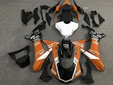 Compra Carenados Moto Yamaha YZF 1000 R1 2020-2025 - Naranja Blanco Negro Brillante Sam