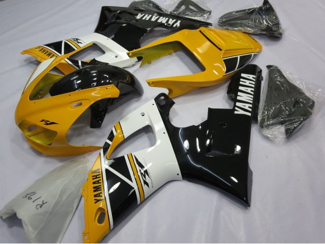 Compra Carenados Moto Yamaha YZF 1000 R1 1998-1999 - Amarillo Blanco Negro Brillante