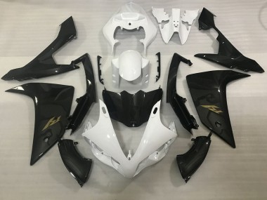 Compra Carenados Moto Yamaha YZF 1000 R1 2007-2008 - Blanco Falso FibraCarbono Oro Calcomanía