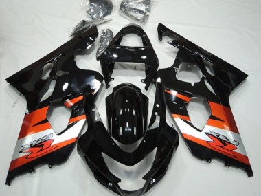 Compra Carenados Moto Suzuki GSXR 600 / GSXR 750 2004-2005 - Negro Brillante Naranja Blanco Calcomanía