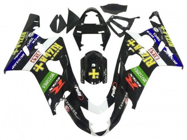 Compra Carenados Moto Suzuki GSXR 600 / GSXR 750 2004-2005 - Negro Brillante Azul Verde Amarillo Rizla