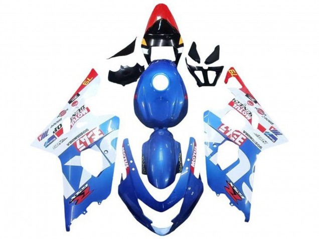 Compra Carenados Moto Suzuki GSXR 600 / GSXR 750 2004-2005 - Azul Blanco Rojo Motul