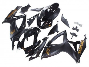 Compra Carenados Moto Suzuki GSXR 600 / GSXR 750 2006-2007 - Negro Mate Negro Brillante Oro