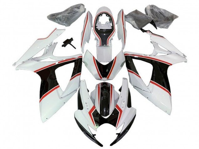 Compra Carenados Moto Suzuki GSXR 600 / GSXR 750 2006-2007 - Blanco Naranja Negro Pinstripe