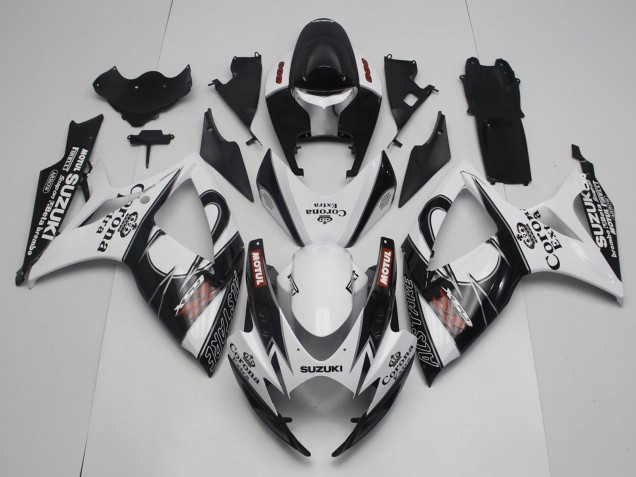 Compra Carenados Moto Suzuki GSXR 600 / GSXR 750 2006-2007 - Blanco Negro Rojo Corona Extra Motul Alstare