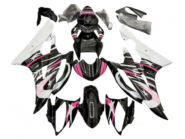 Compra Carenados Moto Yamaha YZF R6 2006-2007 - Blanco Rosa Negro Estrella Llama