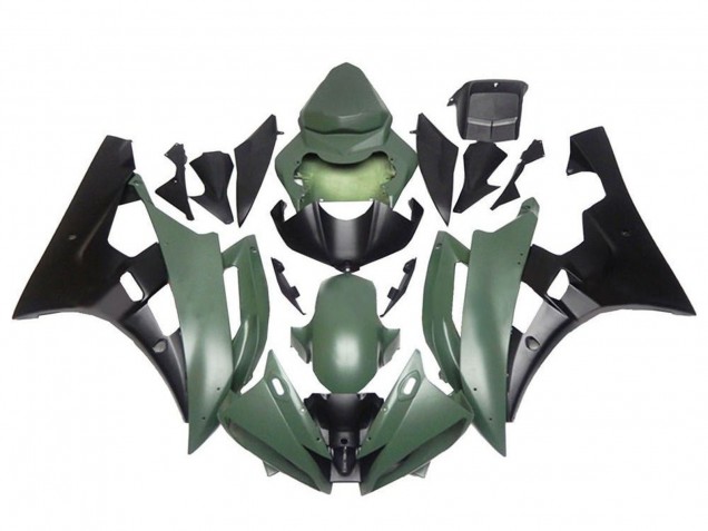 Compra Carenados Moto Yamaha YZF R6 2006-2007 - Verde Militar Negro Mate