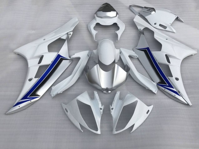 Compra Carenados Moto Yamaha YZF R6 2006-2007 - Blanco Plata Azul Negro